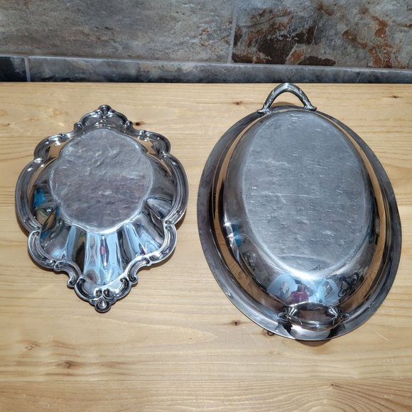 Metal Silver Plate Serving Dish Candy Nut Bowl - Picture 4 of 11